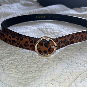 Zara cheetah belt